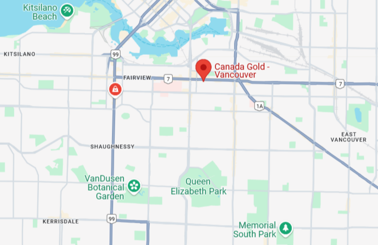 Vancouver Gold map