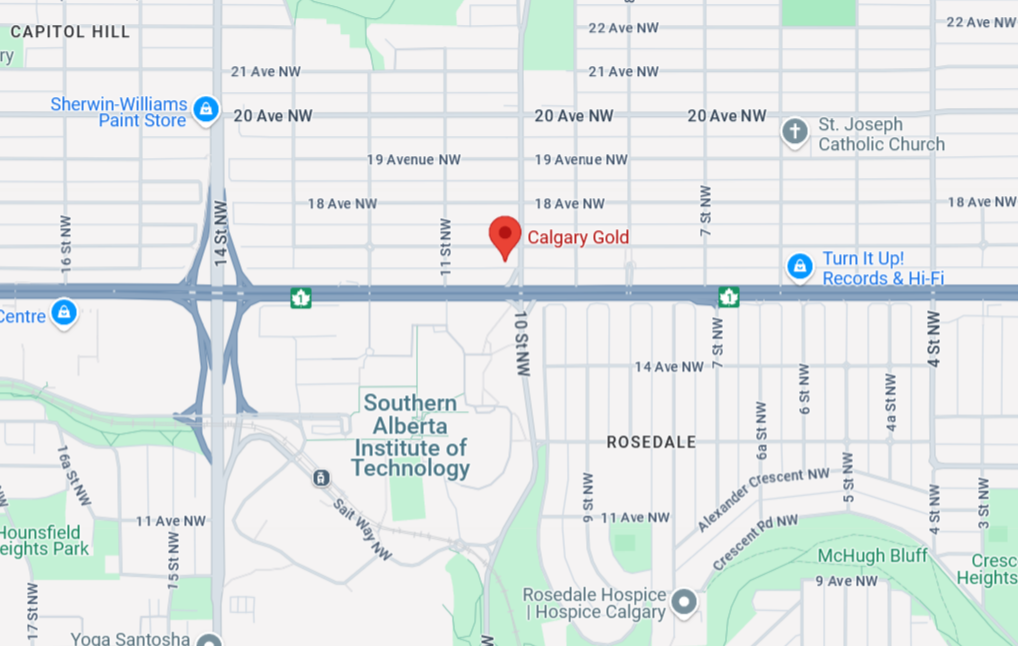 Calgary Gold NW Map